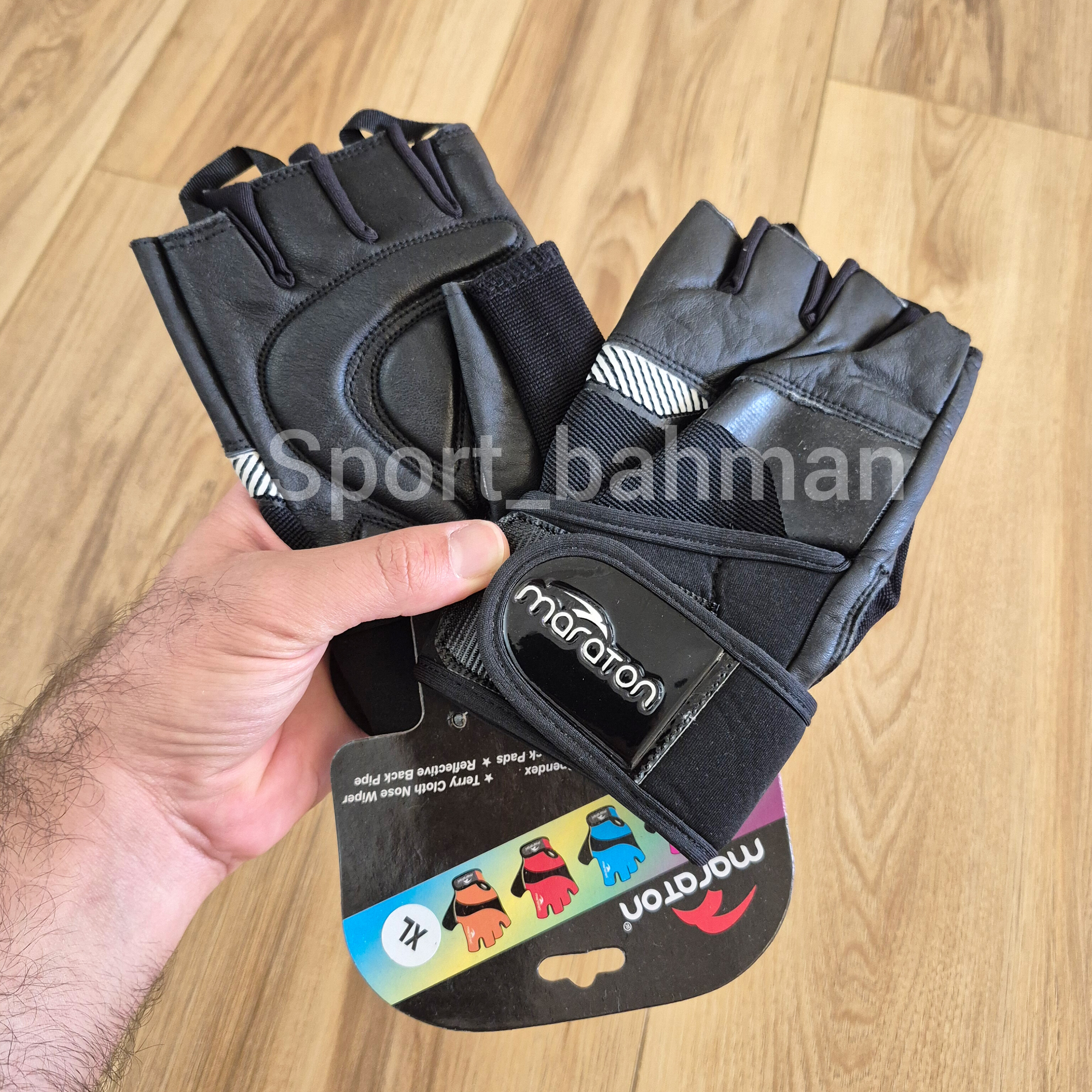 دستکش بدنسازی چرمی ماراتن
